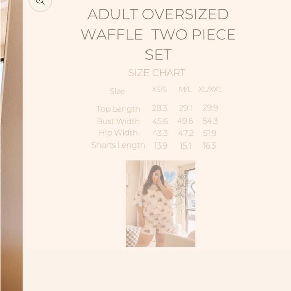 Patterned Pajama Set - Cream and Brown